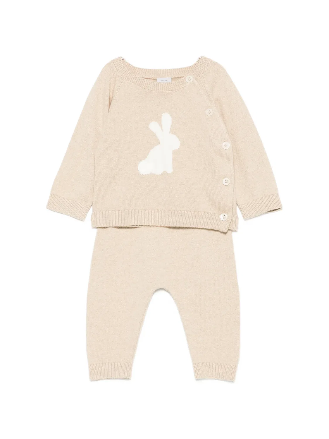 Комплект из топа и брюк Petit Bateau, нейтральные цвета