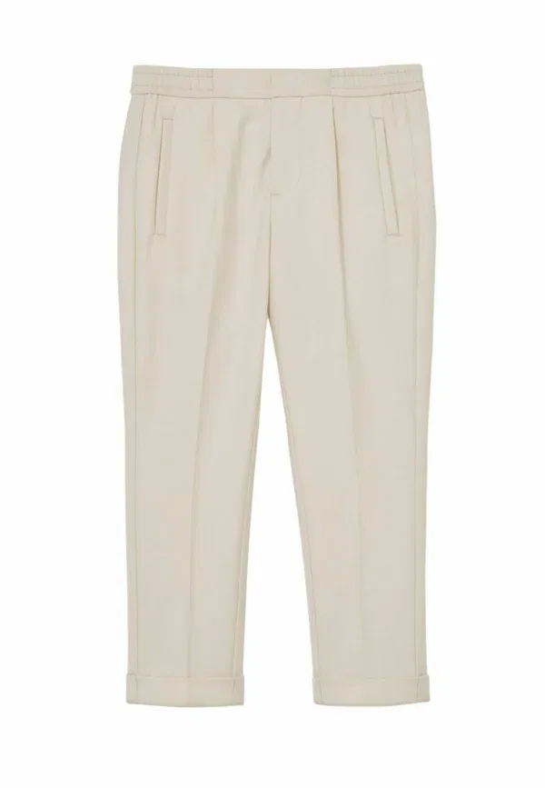 Брюки из полиэстера Brighton slim-fit pleated trouser Reiss, кремовый — фото 2