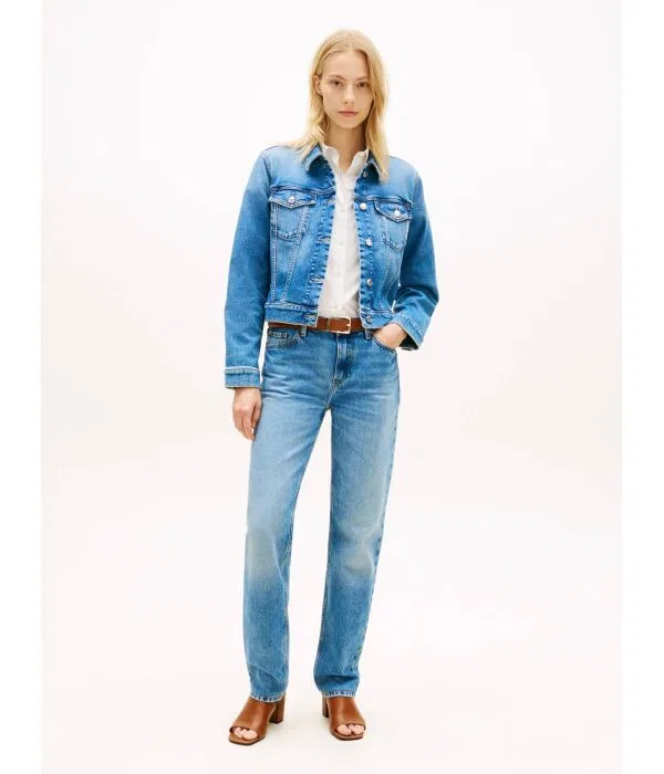 Женская джинсовая куртка Slim Fit Tommy Hilfiger, синий — фото 2
