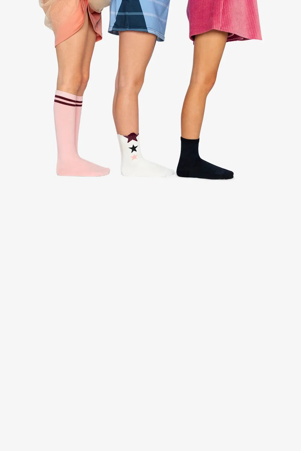 Детские носки с звездами Varsity League Deux par Deux, Pale Dusty Pink and Navy — фото 2