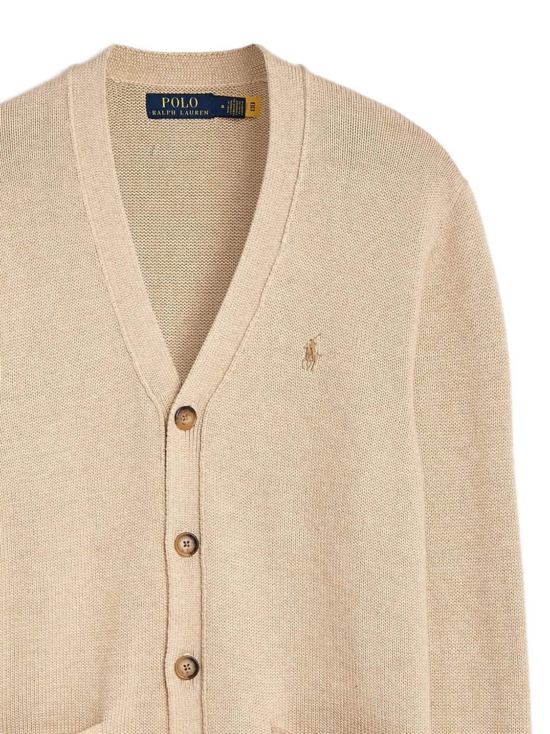Polo Ralph Lauren Кардиган с логотипом, нейтральные тона — фото 2
