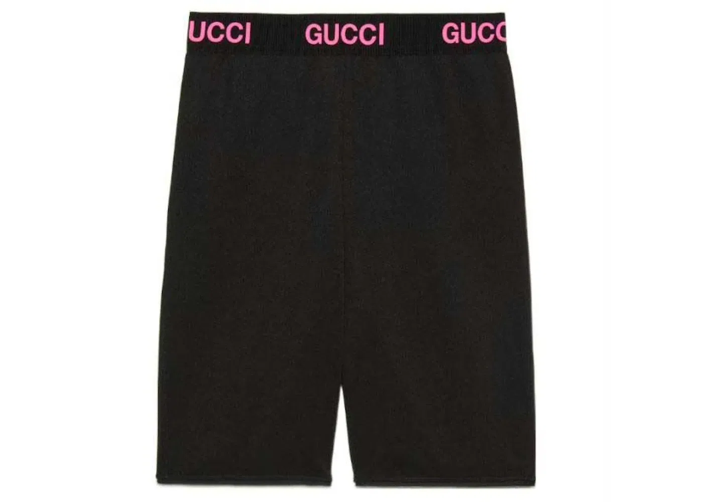 Женские шорты-велосипедки с принтом Gucci, Black/Pink