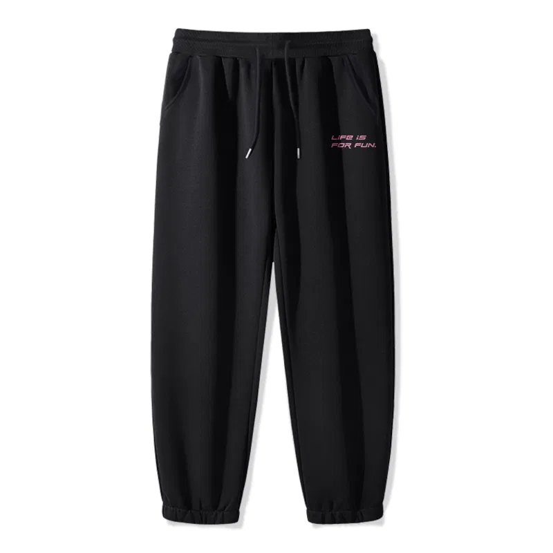 Детские штаны повседневные с манжетами MINISO, Gray (B Brush Stroke Fun Pants Logo) — фото 3