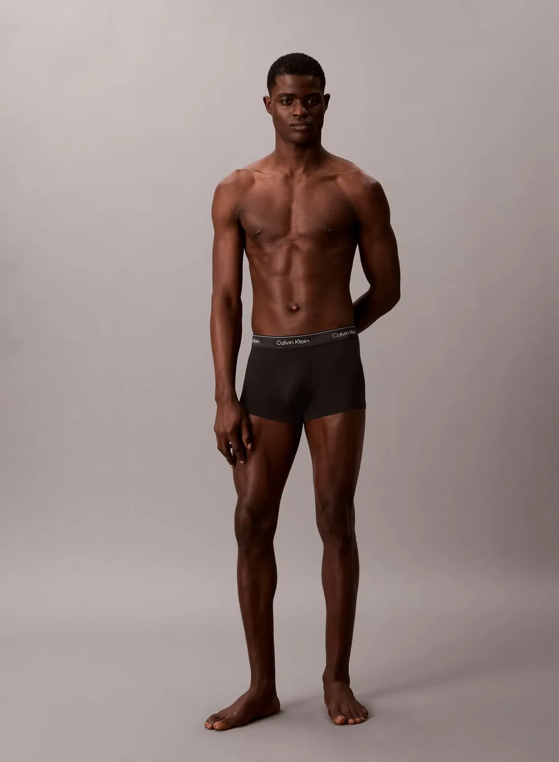 Трусы-боксеры хлопковые комплект 3 шт Calvin Klein, черный — фото 4