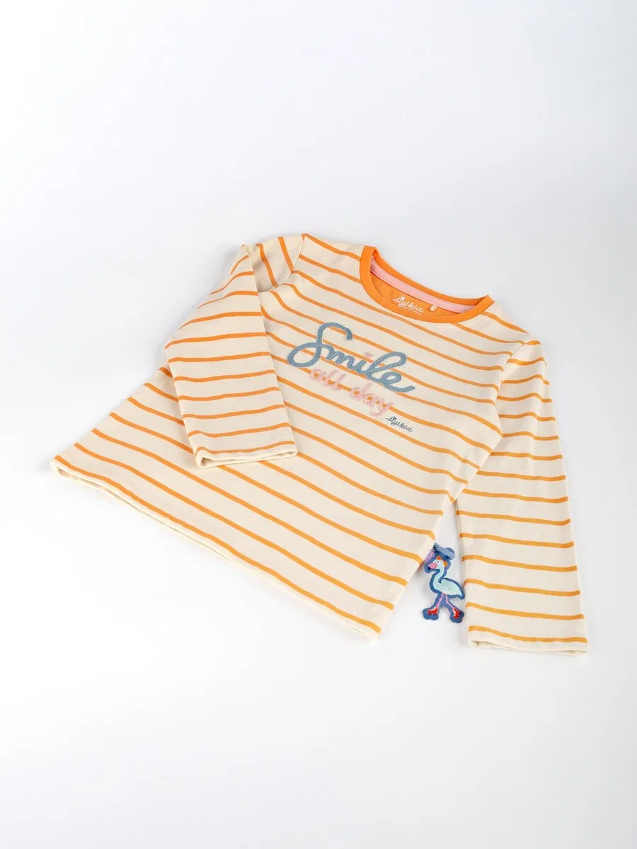Футболка SIGIKID 'Langarmshirt Wild Flamingo' оранжевого цвета — фото 2