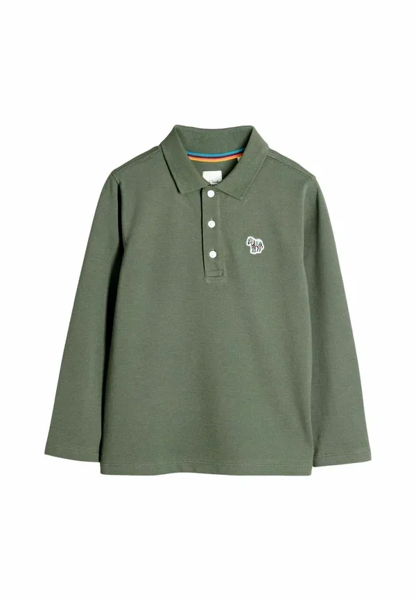 Поло хлопковое Zebra Print Paul Smith Junior Khaki Green, зеленый/хаки