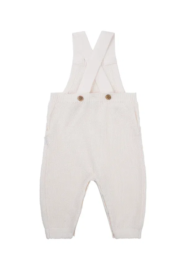 Комбинезон хлопковый Dungarees Noppies, Antique white, белый — фото 2