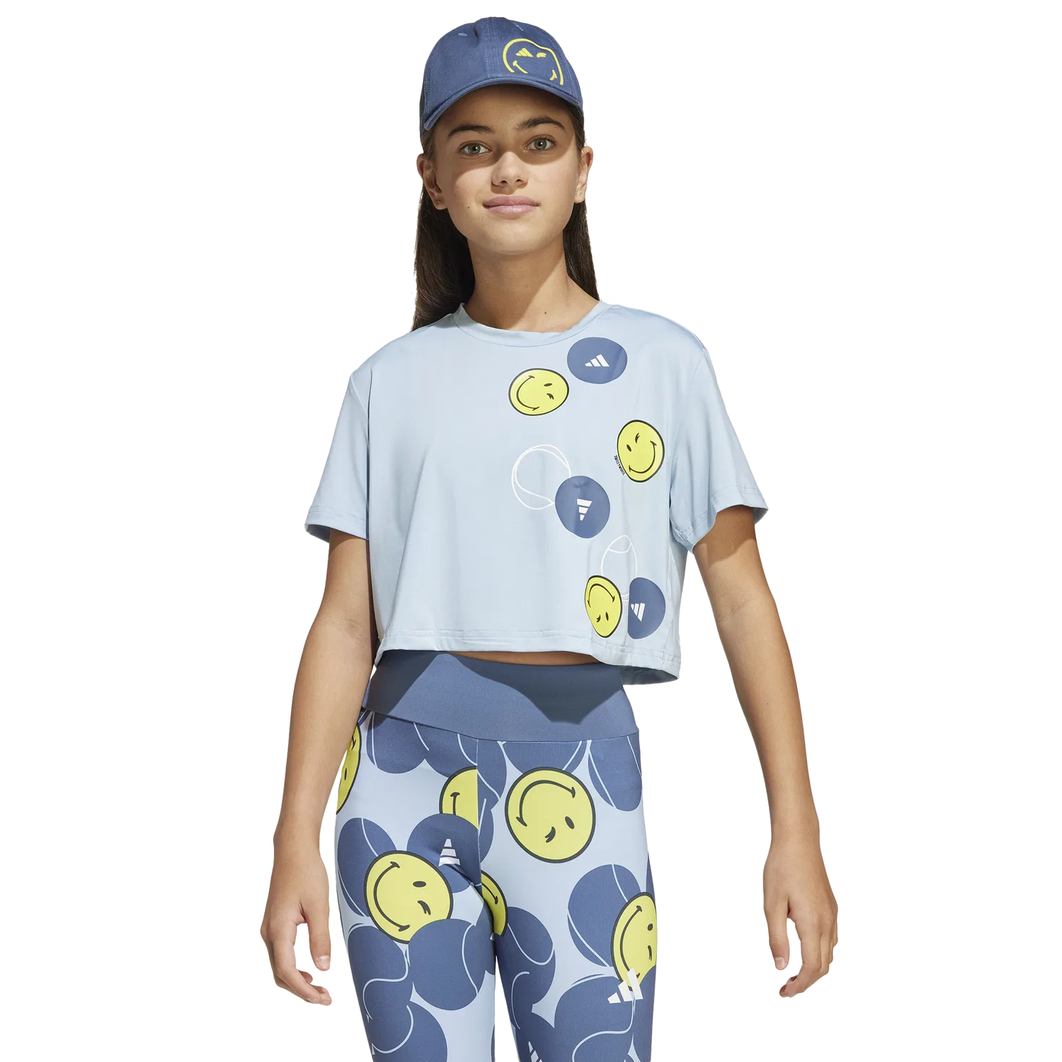 Детская футболка для мальчиков с технологией Climacool коллекции Smiley World Sportswear Adidas, Preloved Ink/Wonder Blue — фото 4