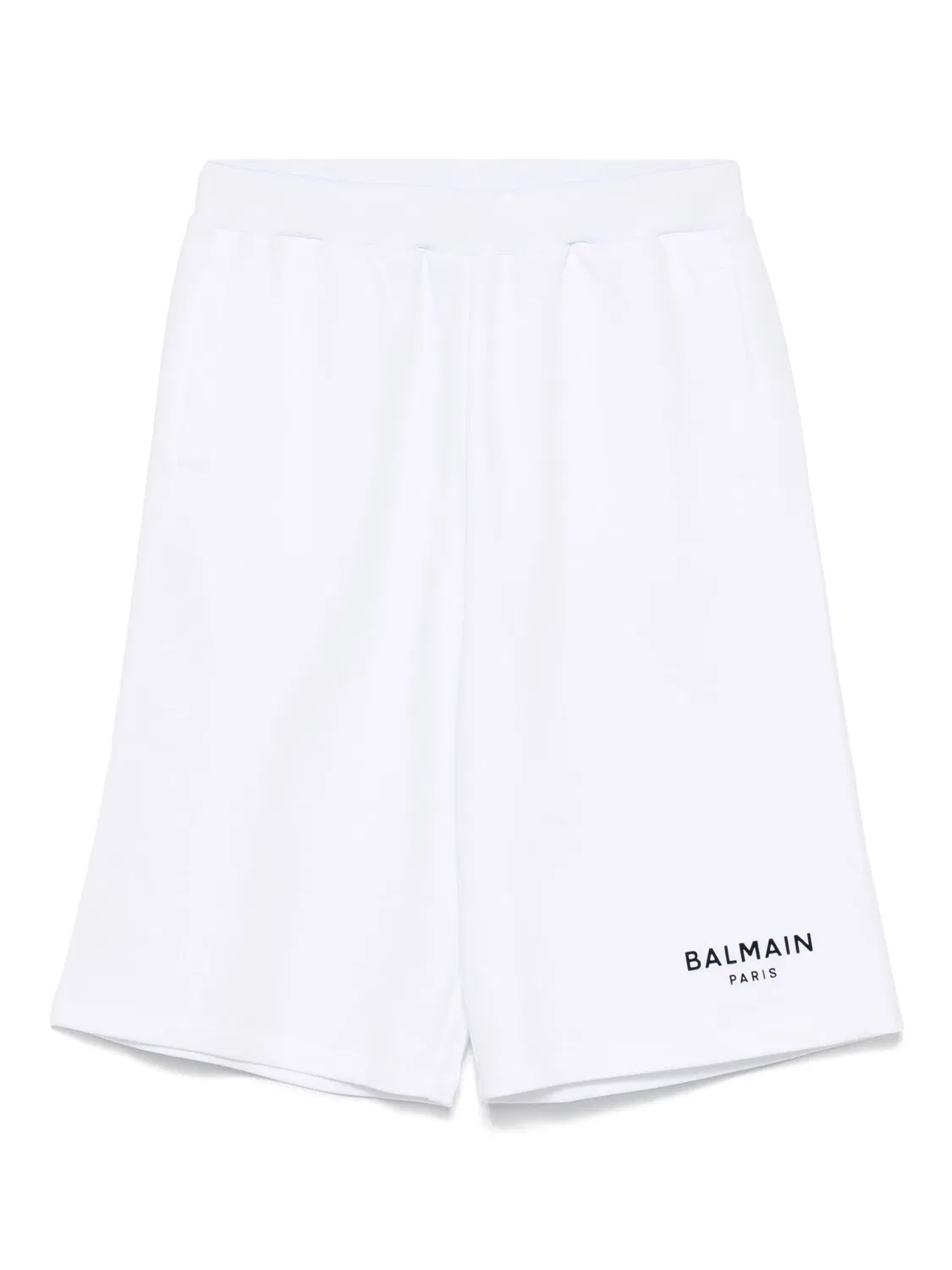 Шорты с аппликацией логотипа Balmain, белый