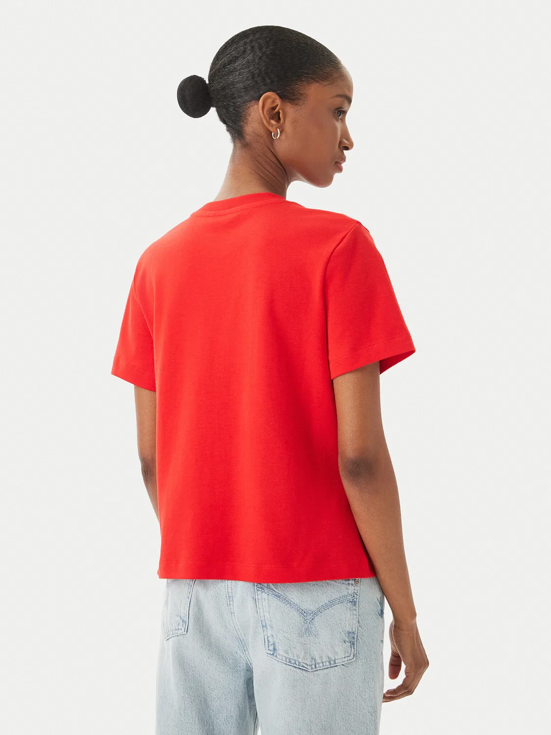 Женская футболка стандартного кроя Logo Interlock Tommy Hilfiger, красный — фото 3