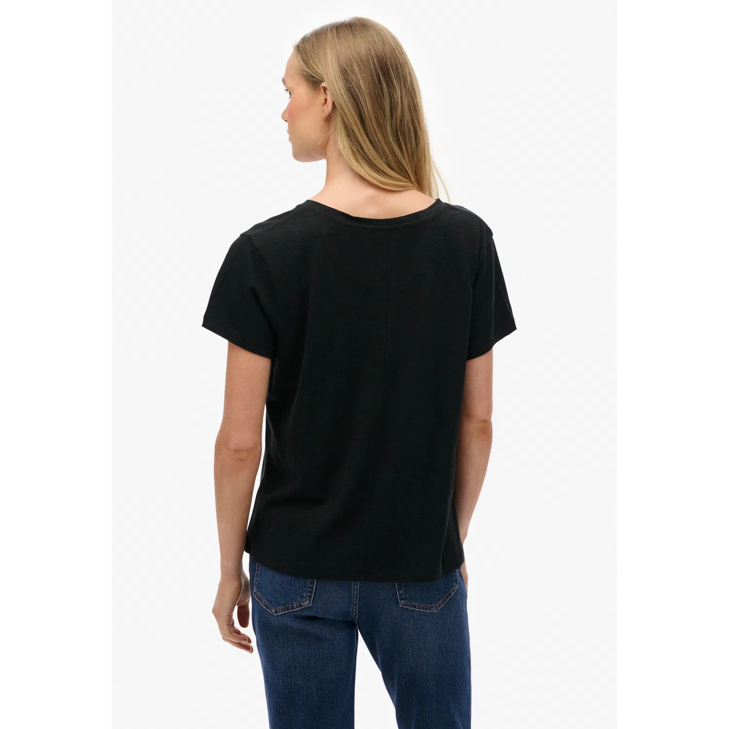 Женская футболка с V-образным вырезом Superdry, Black — фото 3