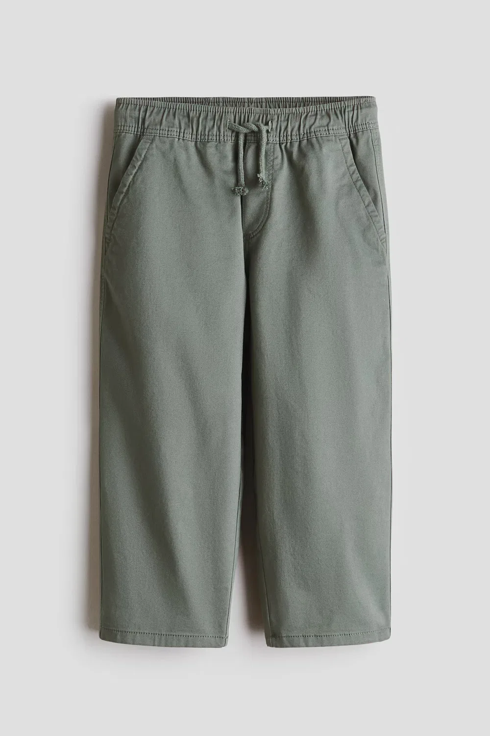 Спортивные штаны из хлопчатобумажной саржи H&M, Mattes Khakigrün