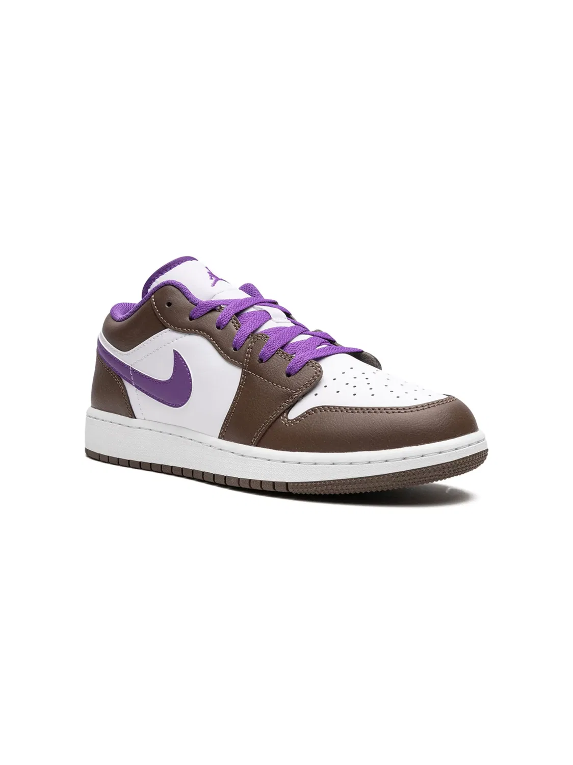 Кроссовки Air Jordan 1 Low в Паломино/Диком Ягоде, коричневый