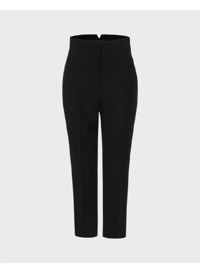 Брюки прямые с плиссировкой Zara, черный