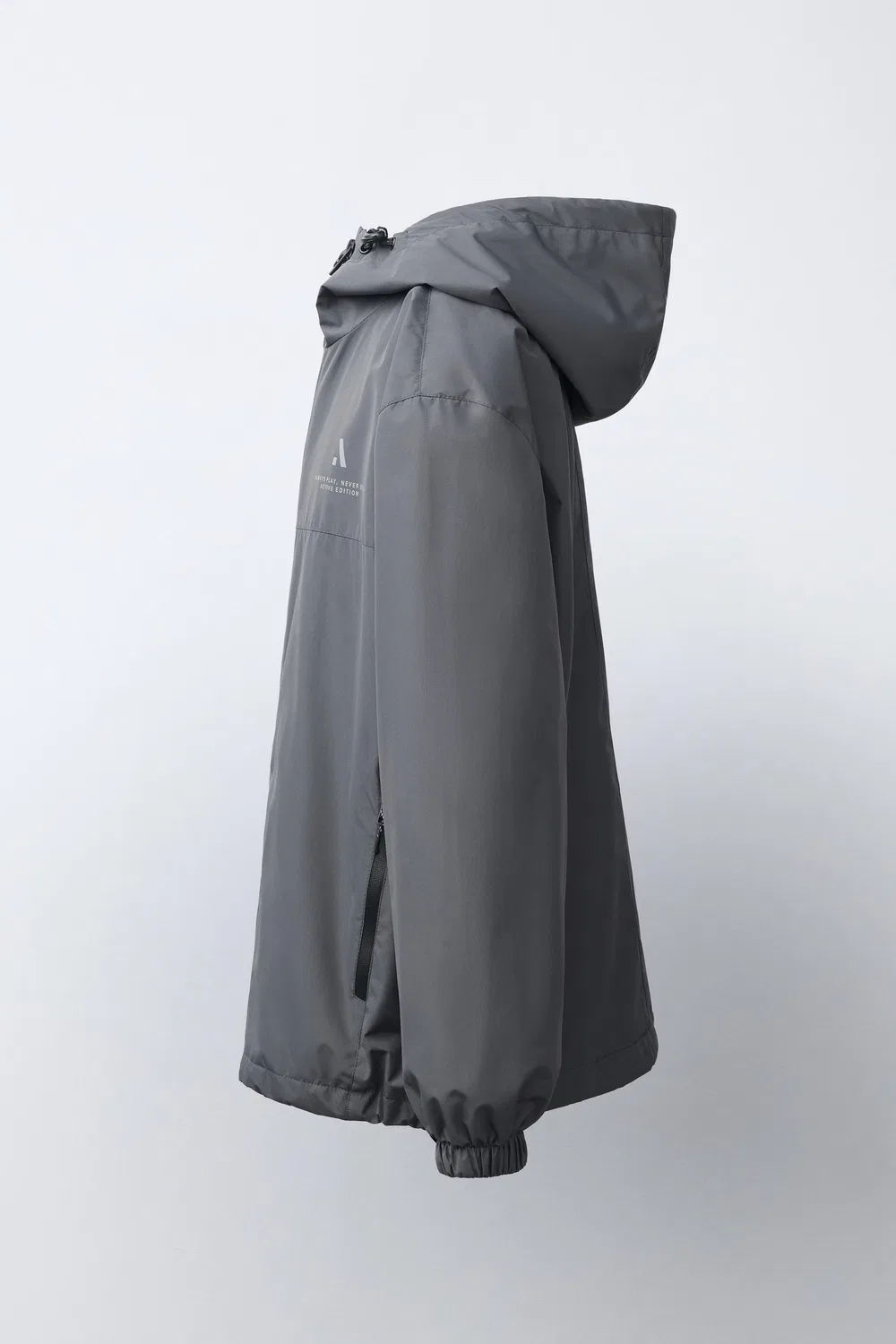 Водоотталкивающая легкая куртка ZARA, Anthracite grey — фото 3