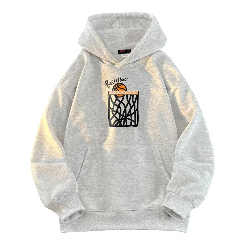 Детский худи унисекс на молнии с капюшоном BALENO, White Heather Gray