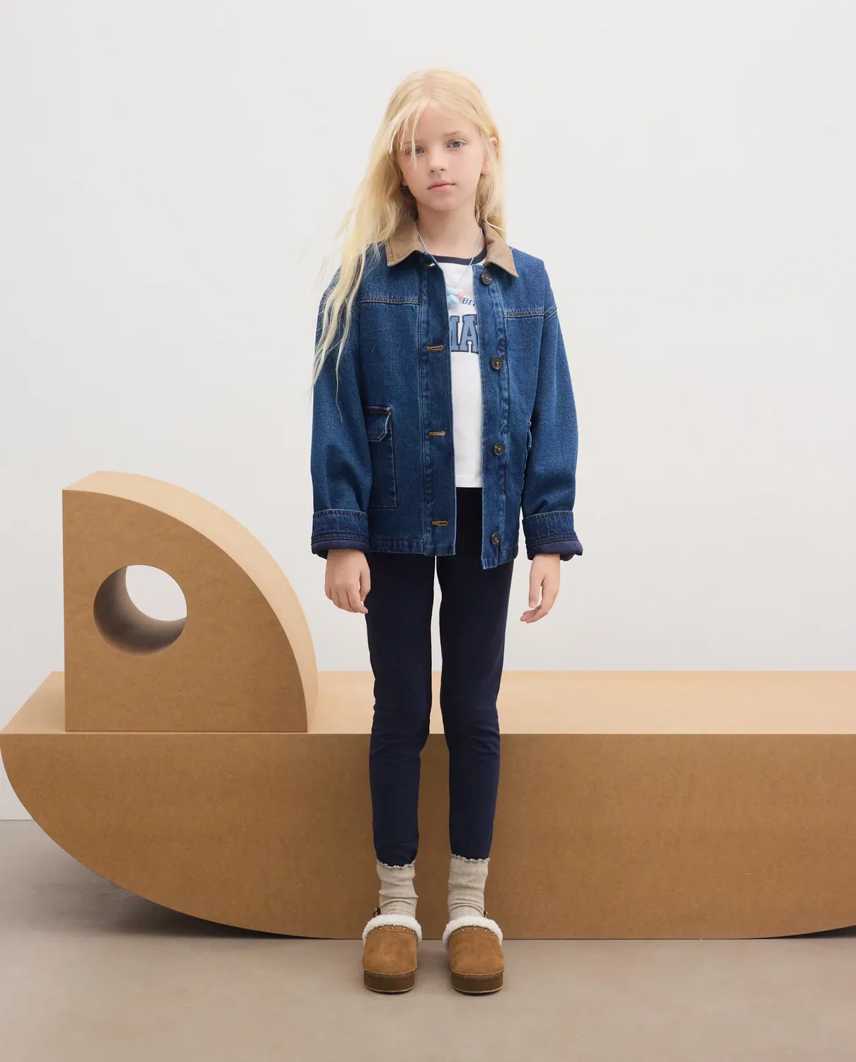 Детские леггинсы для девочек хлопковые Kids El Corte Inglés, Navy