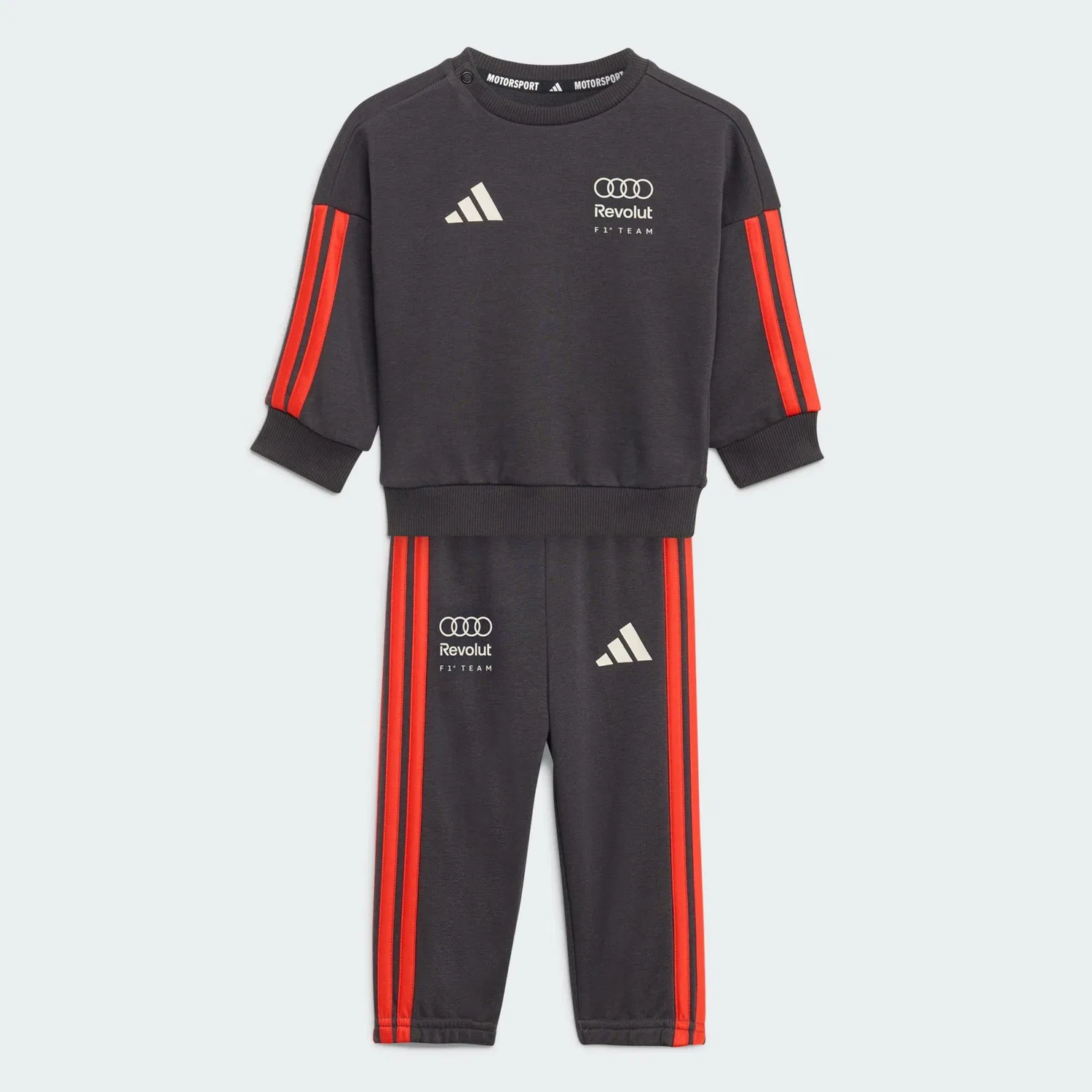 Детский спортивный костюм с принтом Audi Revolut F1 Team DNA Adidas, Schwarz