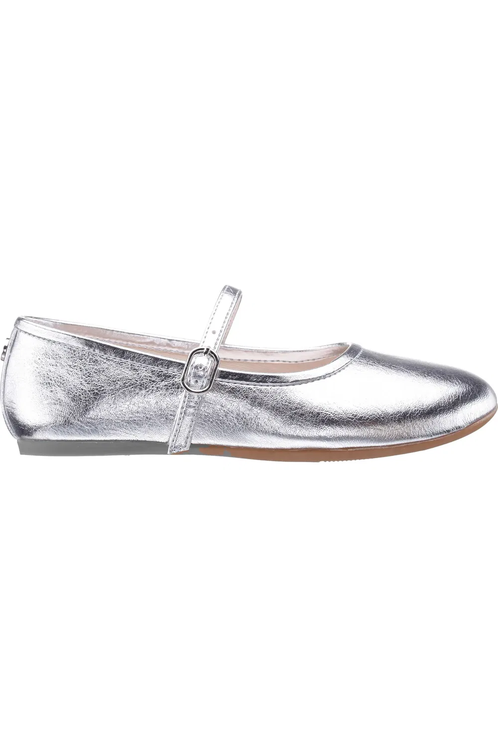 Детские туфли Мэри Джейн на плоской подошве Nina, Silver Metallic — фото 3