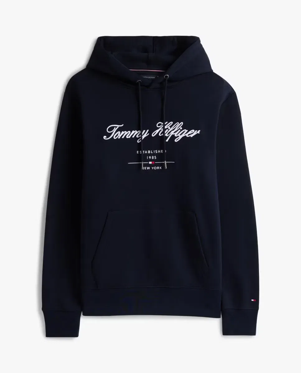 Мужская худи с вышивкой Tommy Hilfiger, Azul Marino — фото 4