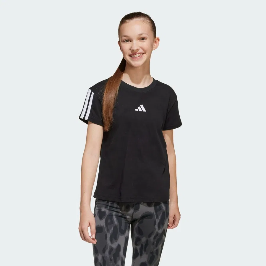 Футболка детская с принтом Essentials Tee adidas, Черно-белый