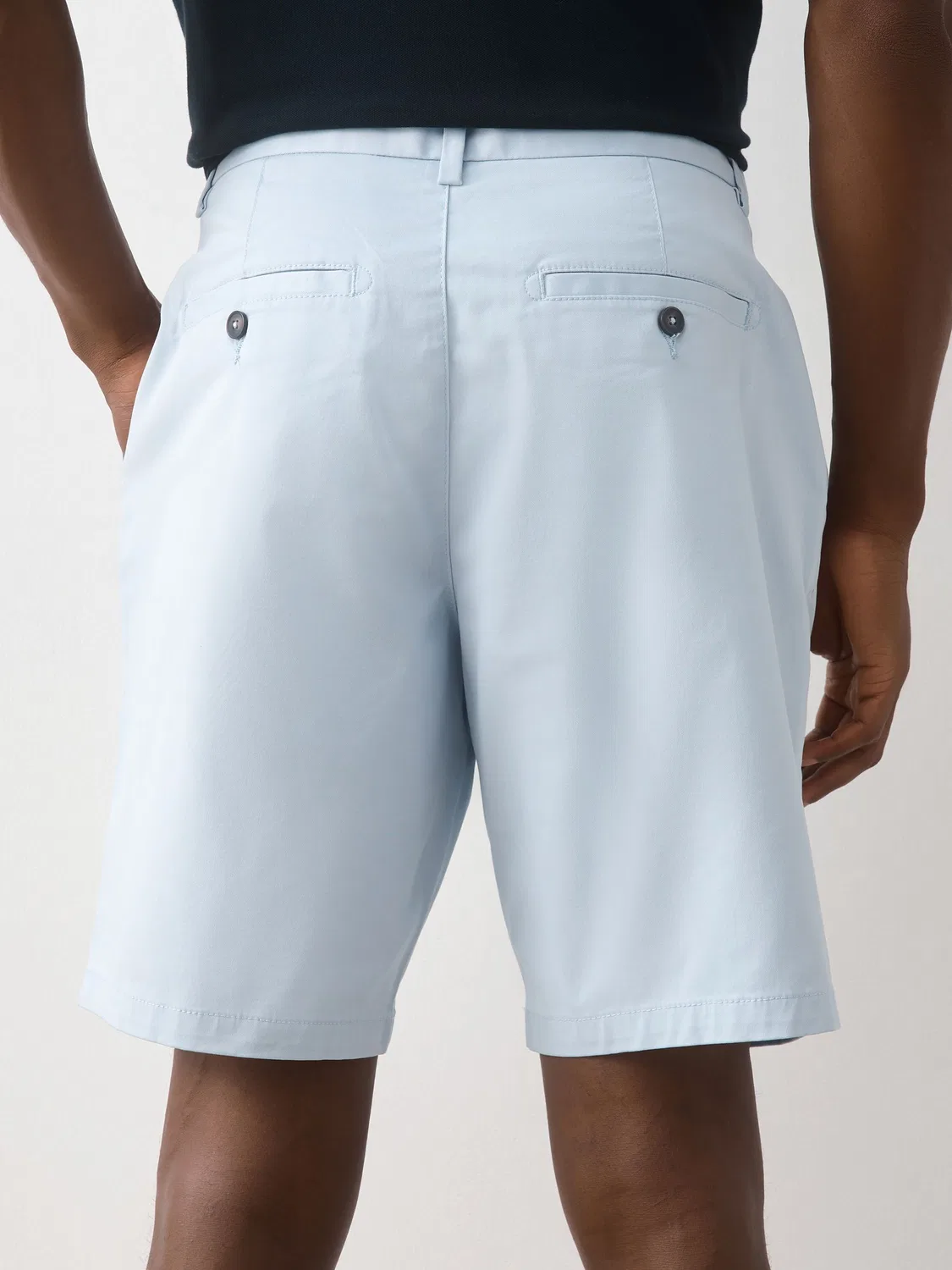 Шорты чинос, стрейч, Slim Fit Next, голубой — фото 4