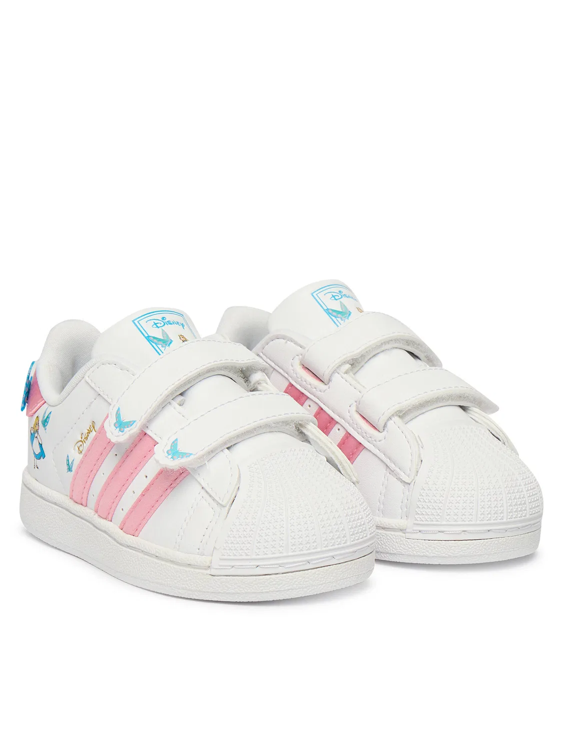 Кроссовки для девочки Disney Superstar Comfort Closure Adidas, белый — фото 2