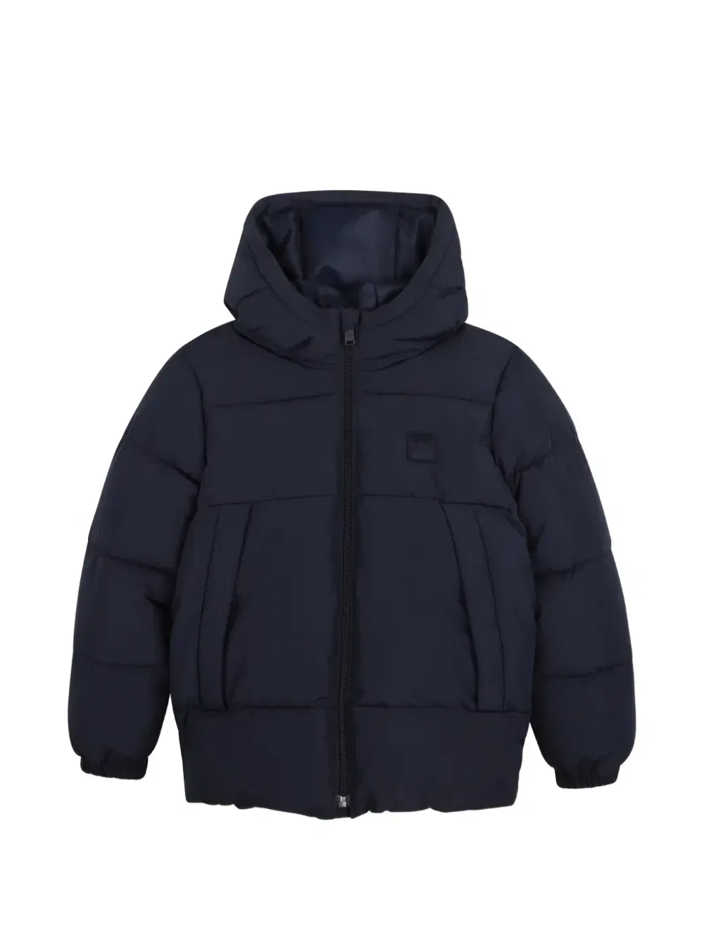 Пуховик с капюшоном Boss Kidswear, синий