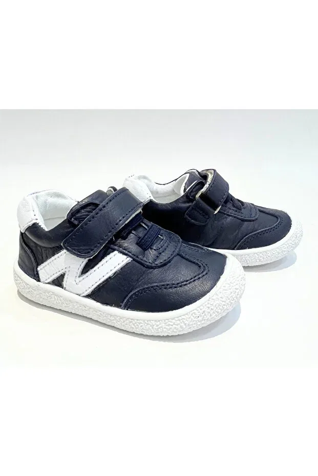 Детские туфли для мальчиков из натуральной кожи Basics Lepi Kids, Navy Blue — фото 2