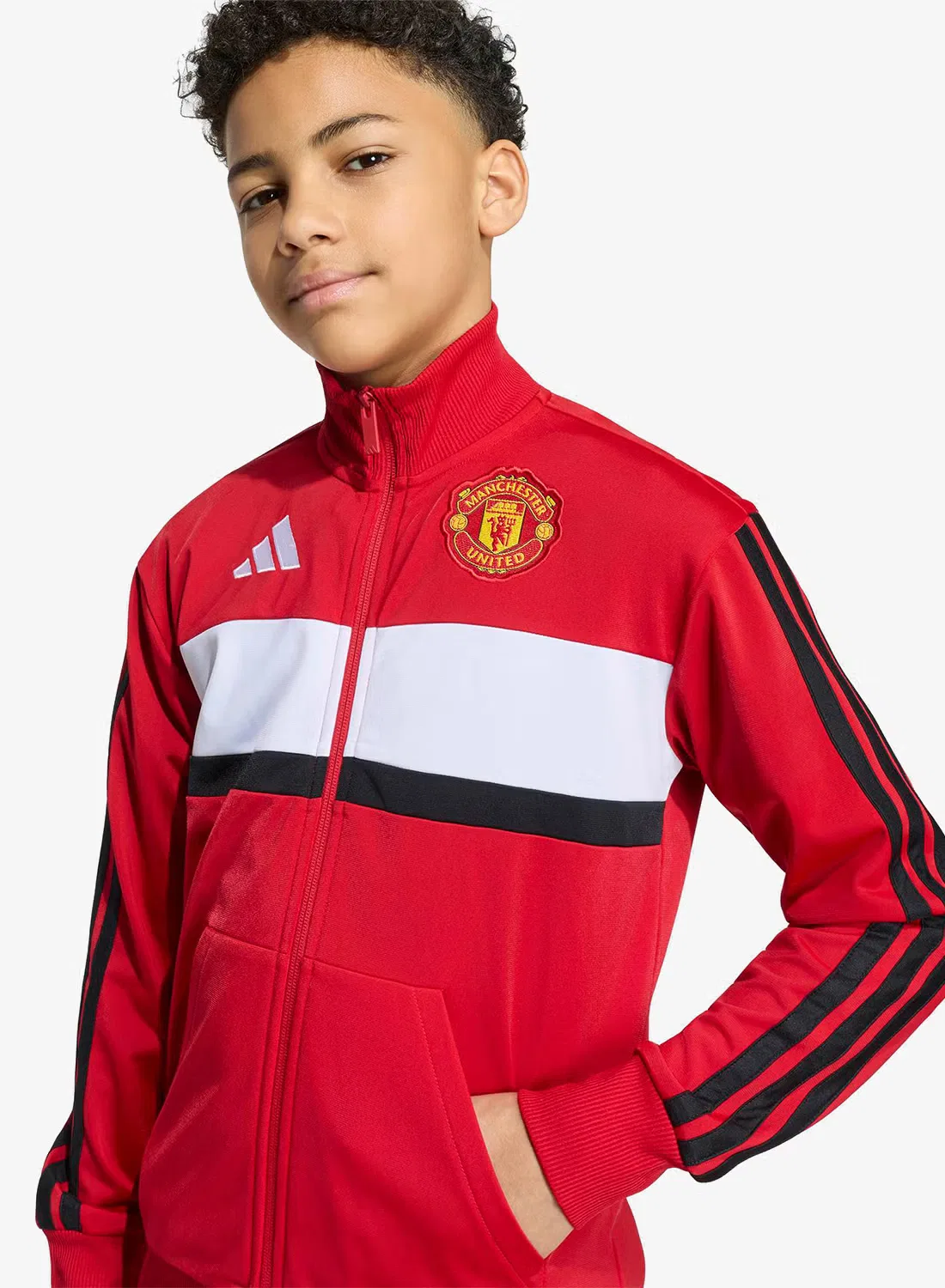 Спортивный костюм с технологией Climacool Manchester United Adidas, красный — фото 4