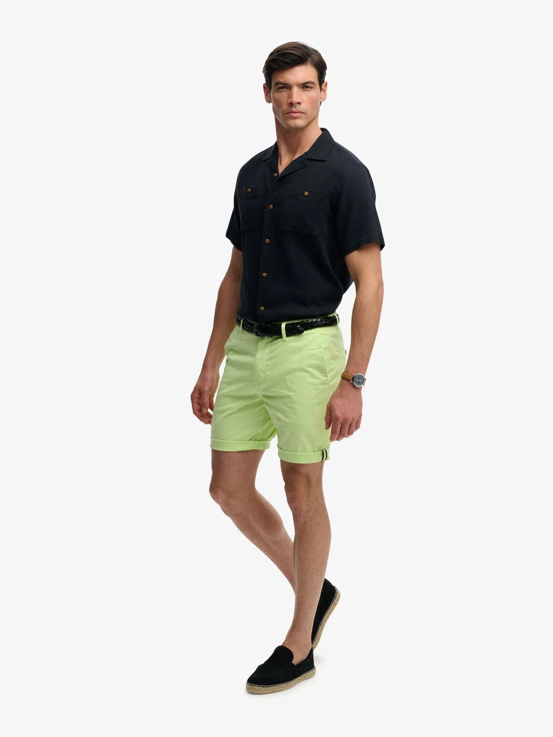 Шорты чинос Regular Fit Superdry, зеленый — фото 4