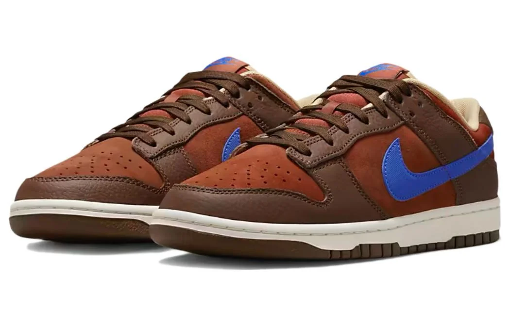 Кроссовки Nike Dunk Low Premium, коричневый/синий — фото 3
