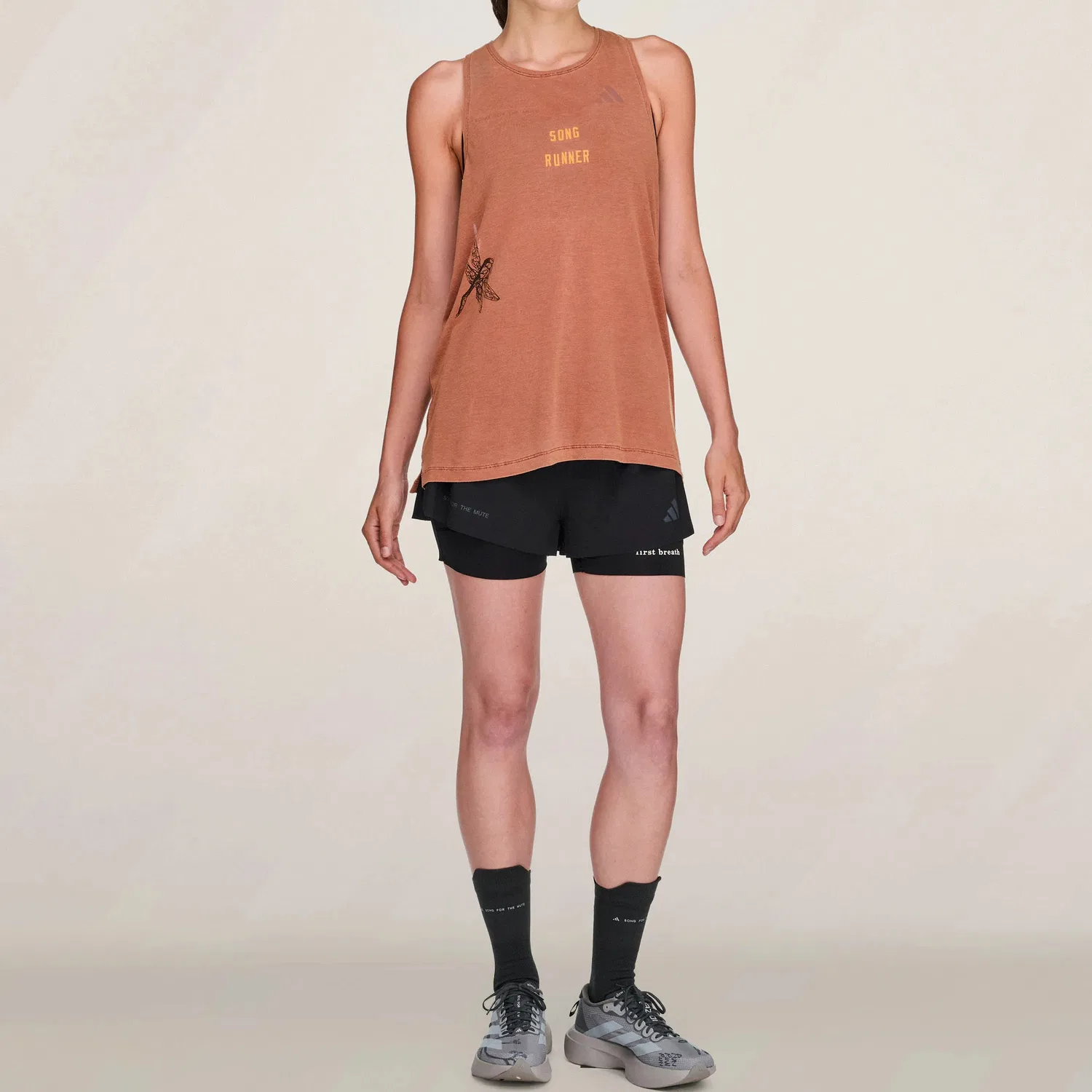Женская безрукавная футболка X SONG FOR THE MUTE Adidas, Dark Bronze — фото 4