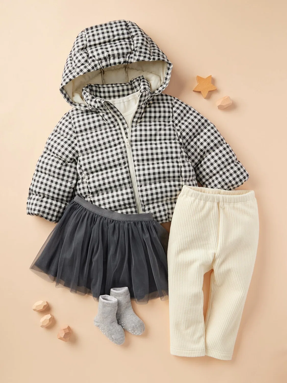 Леггинсы Uniqlo, флисовые/вельветовые, полная длина, кремовый — фото 2