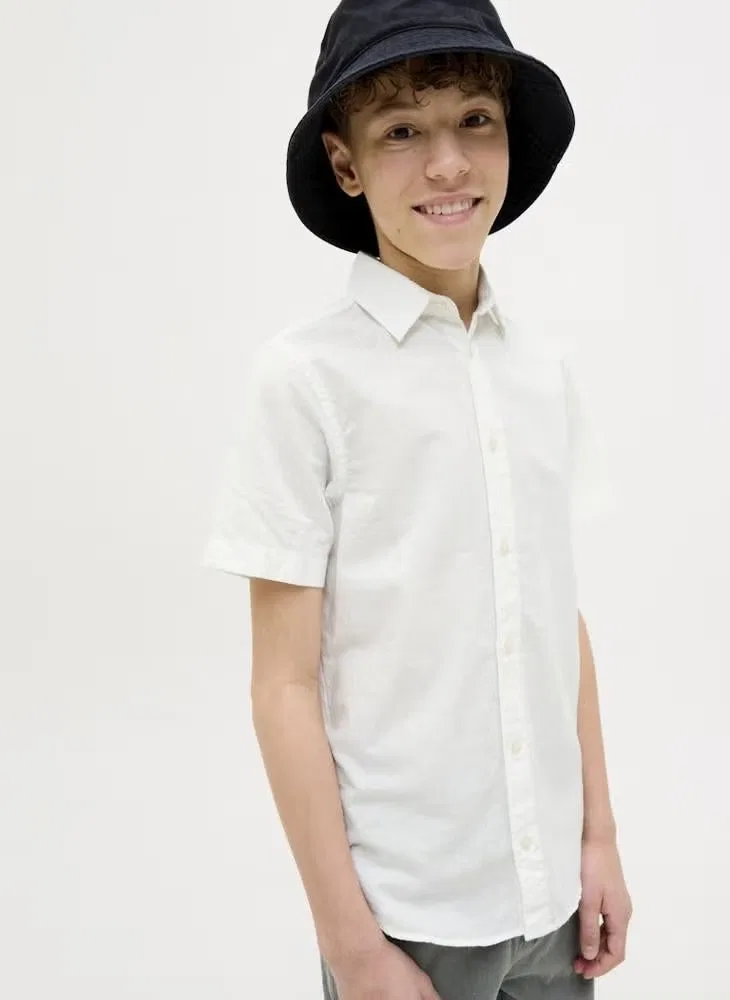Рубашка классическая белая Jack & Jones Junior, белый