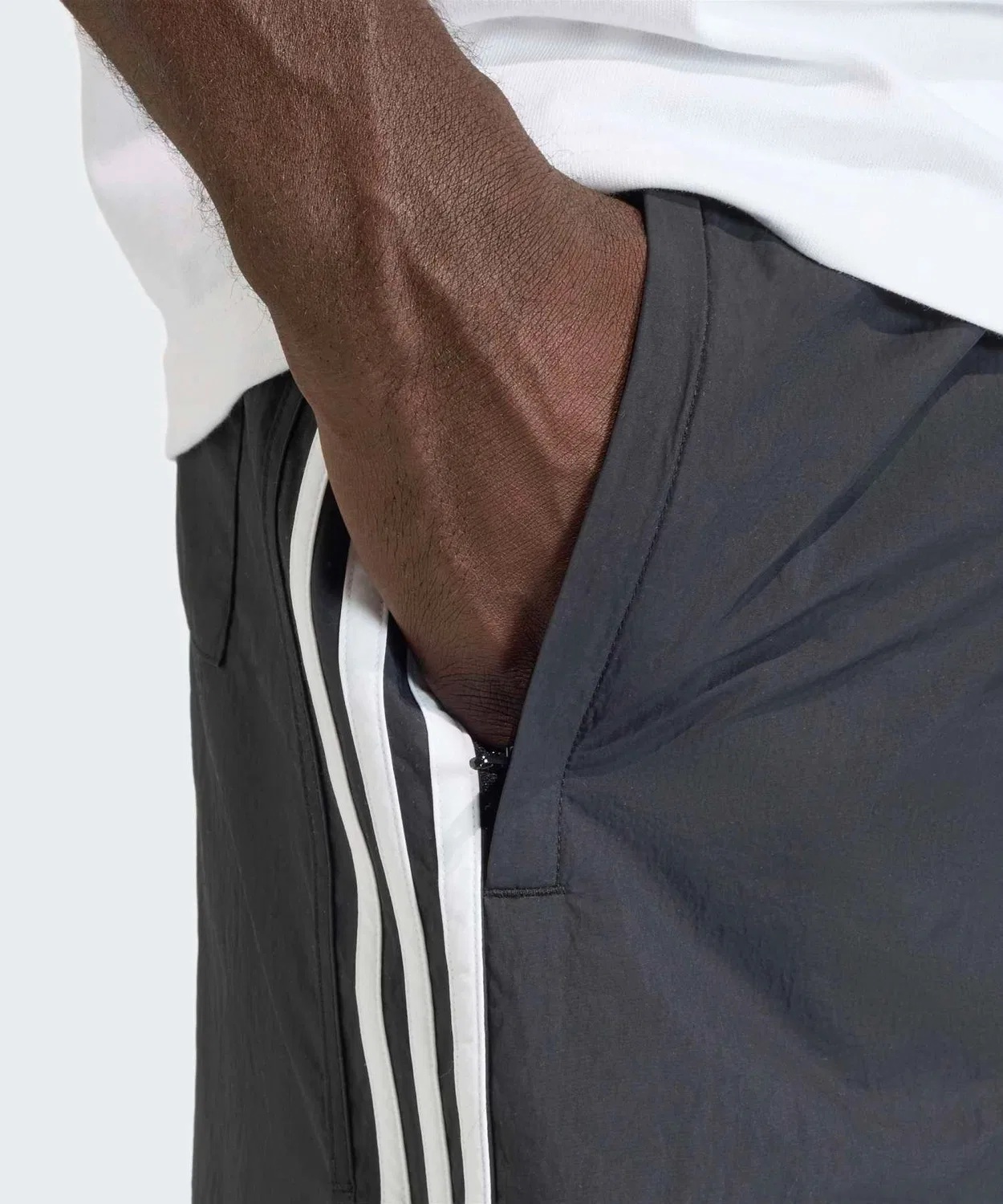 Мужские шорты с регулируемым поясом на шнурке, модель Sprinter Shorts, Adidas, Black — фото 4