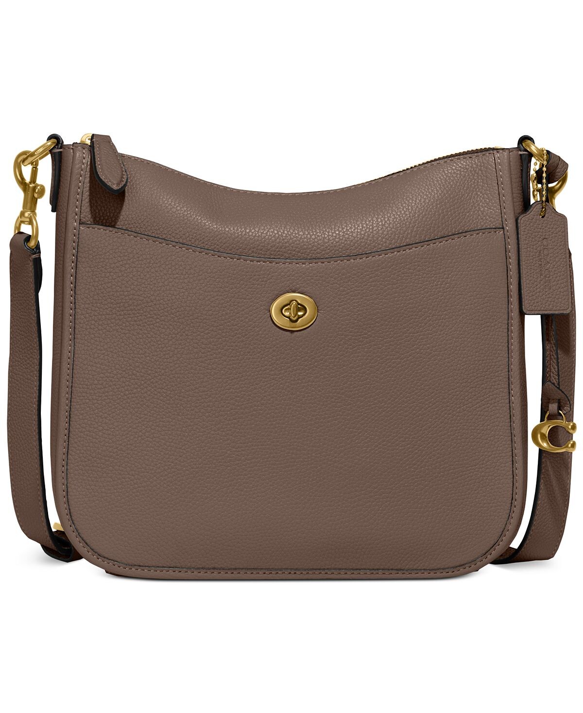 

Шезлонг через плечо pebble leather COACH, мульти