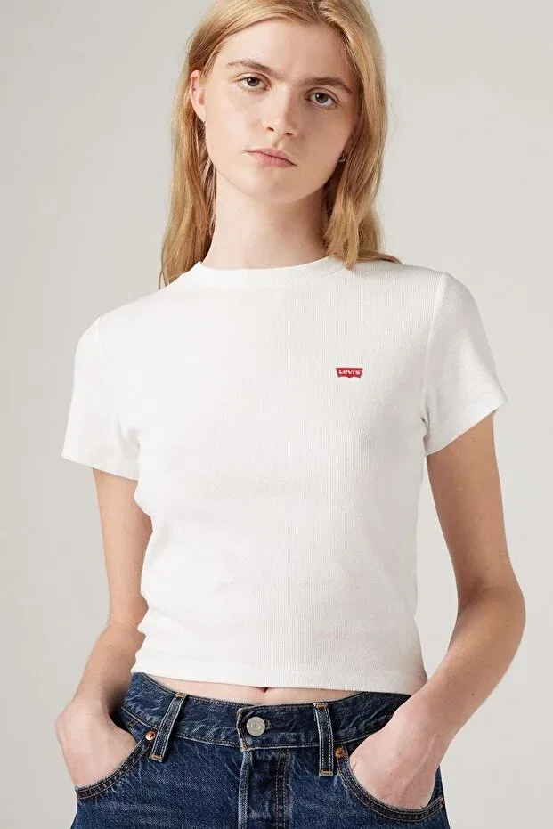 Женская хлопковая футболка с коротким рукавом Essential Sporty Tee Levi'S, Белый