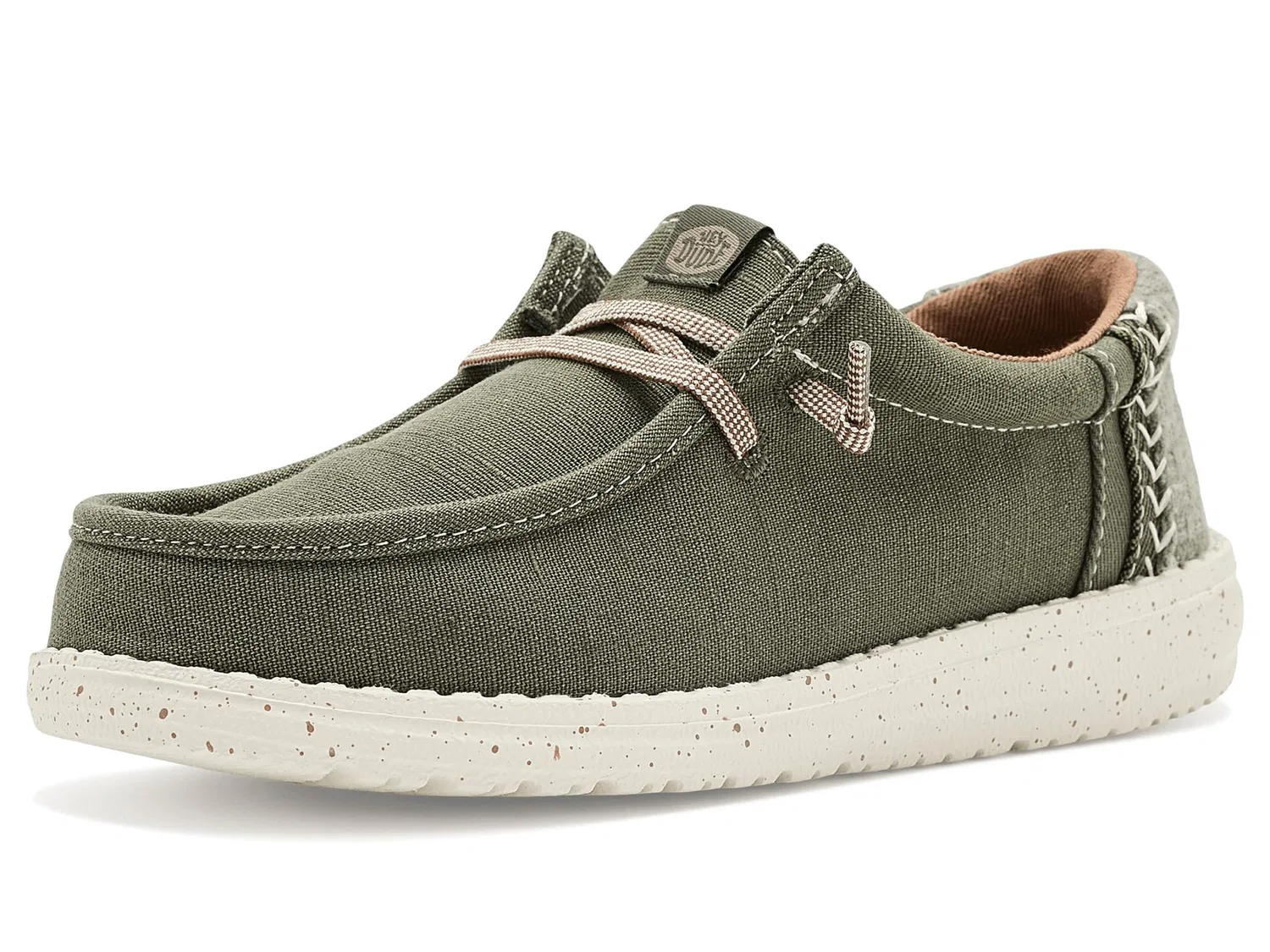 Кроссовки Wally Break Heathered Woven (для маленьких и больших детей) Hey Dude Kids, Olive — фото 2