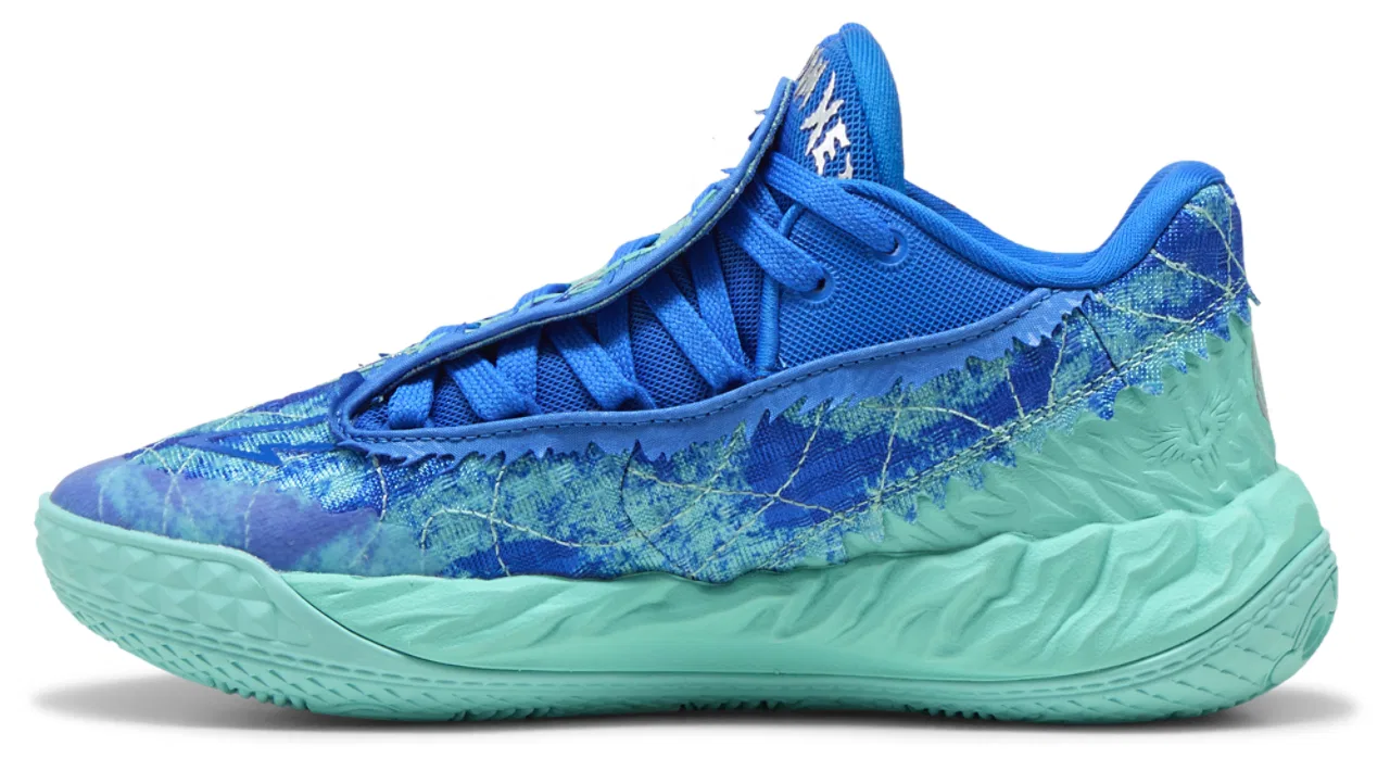 Детские кроссовки для мальчиков с низким верхом MB.05 Lo Team PUMA, Ultra Blue Intense Mint — фото 2