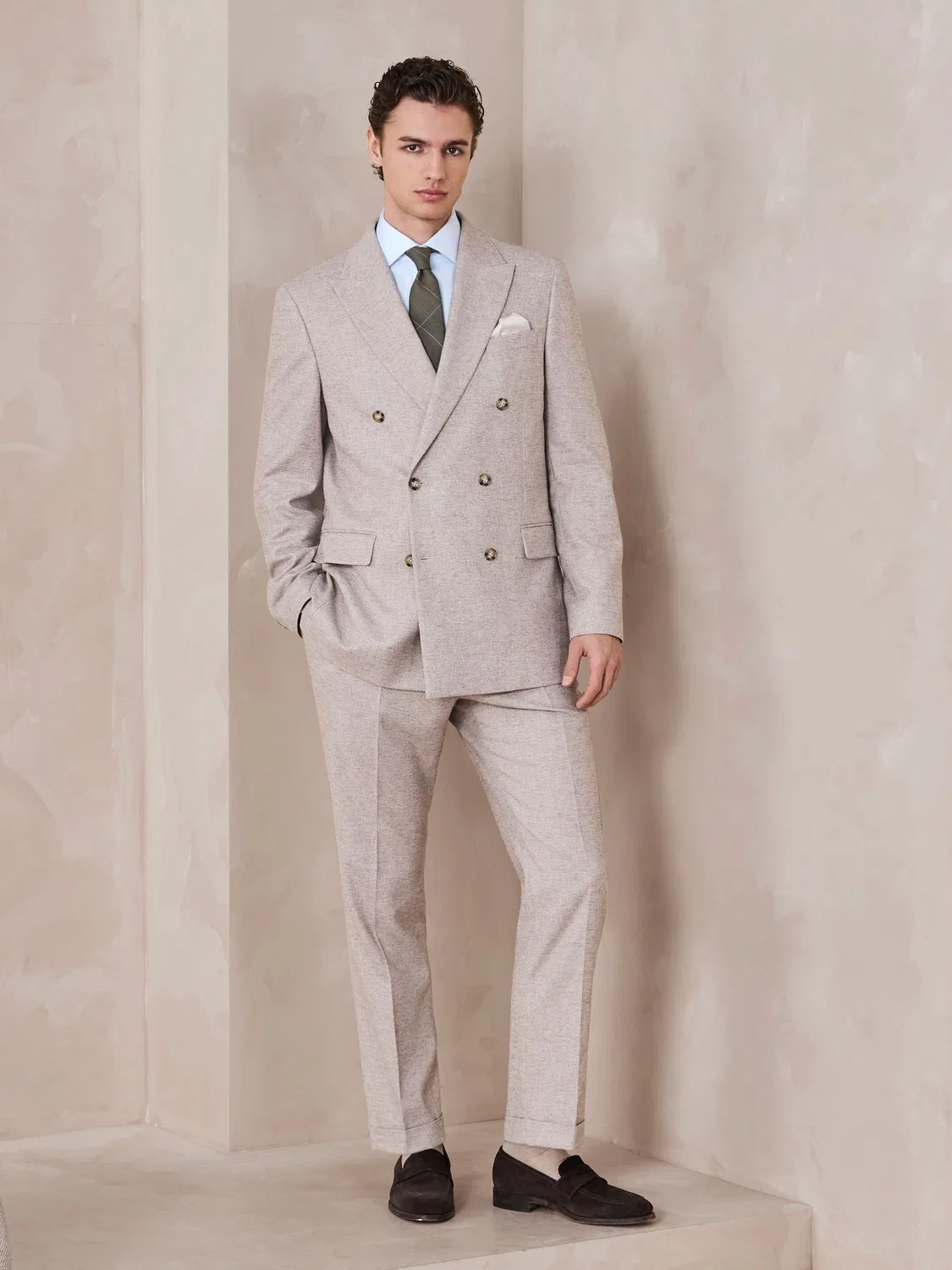 Пиджак костюмный N.Premium Tailored Fit с текстурой Next, Neutral — фото 2