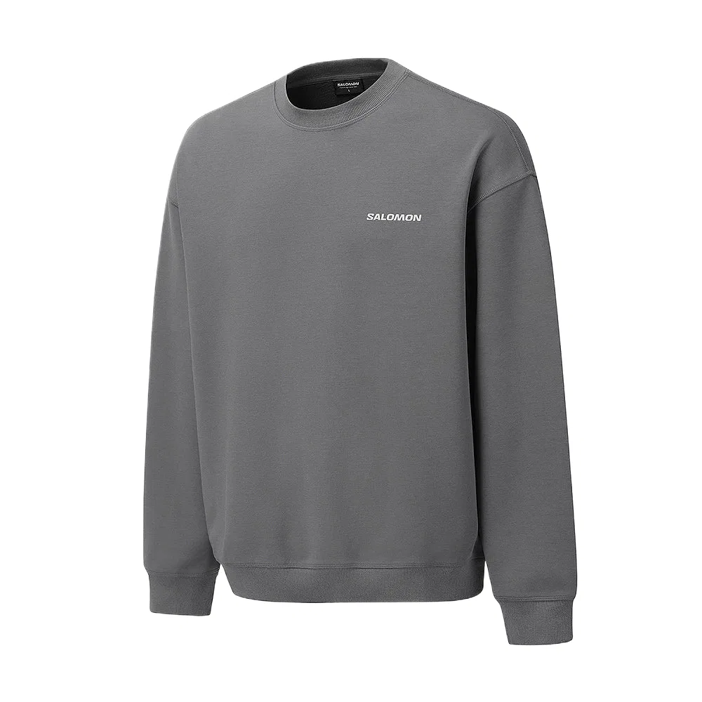 Детский свитшот с круглым вырезом SALOMON, Cool Charcoal Gray — фото 4