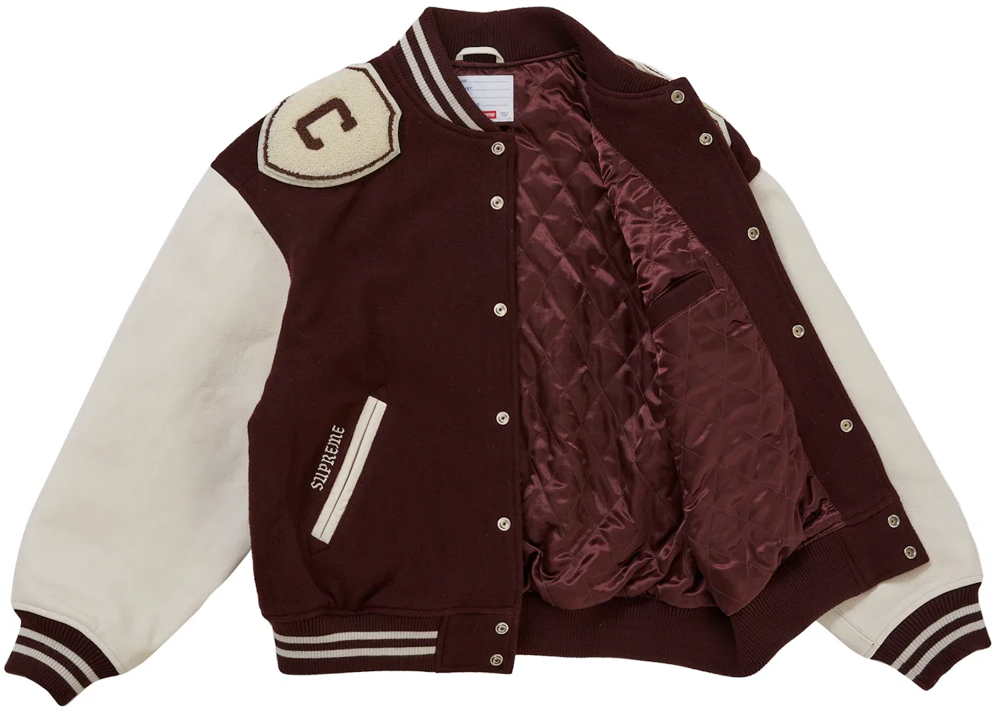 Мужская куртка-бомбер Supreme Captains Varsity, коричневый — фото 2