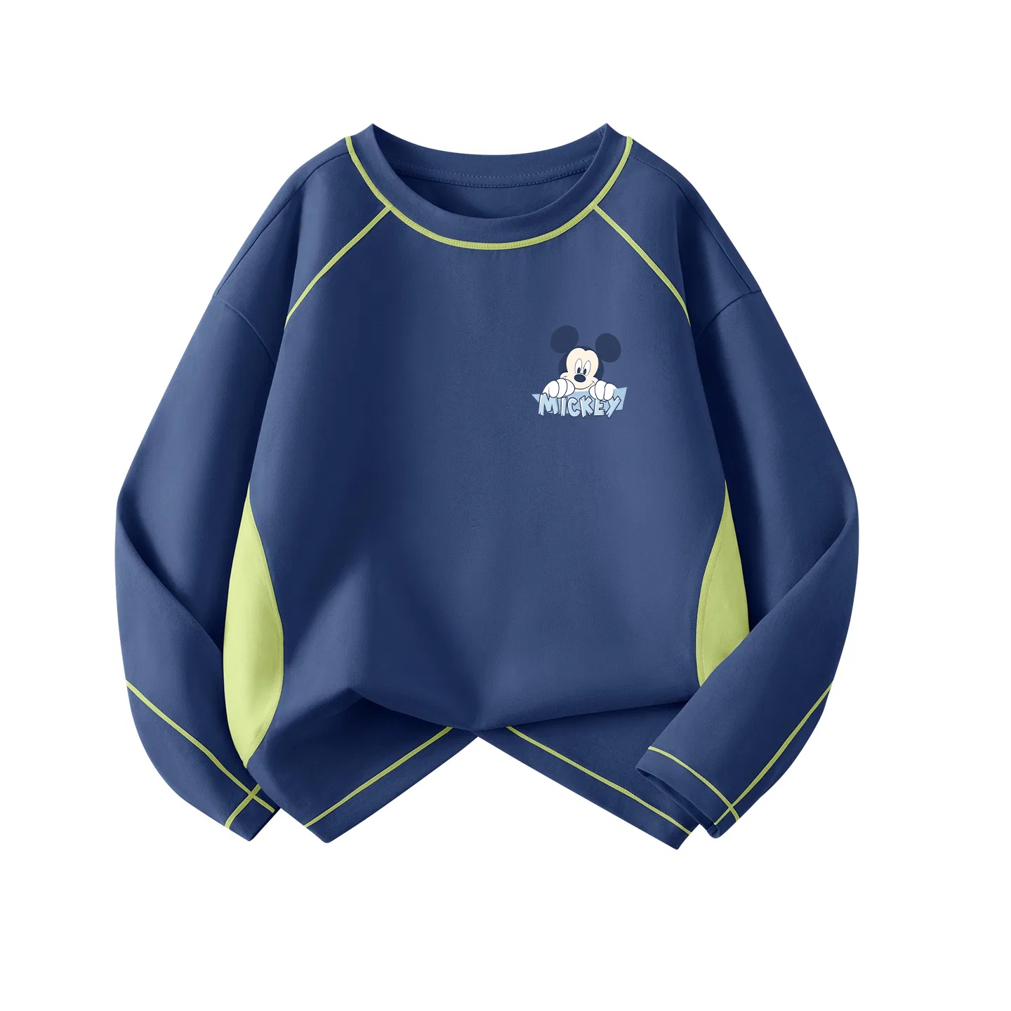 Детская футболка с принтом Disney Kids T Shirts Crew Neck Thin Stretch, Di Xing Ge Qi Navy Blue — фото 4