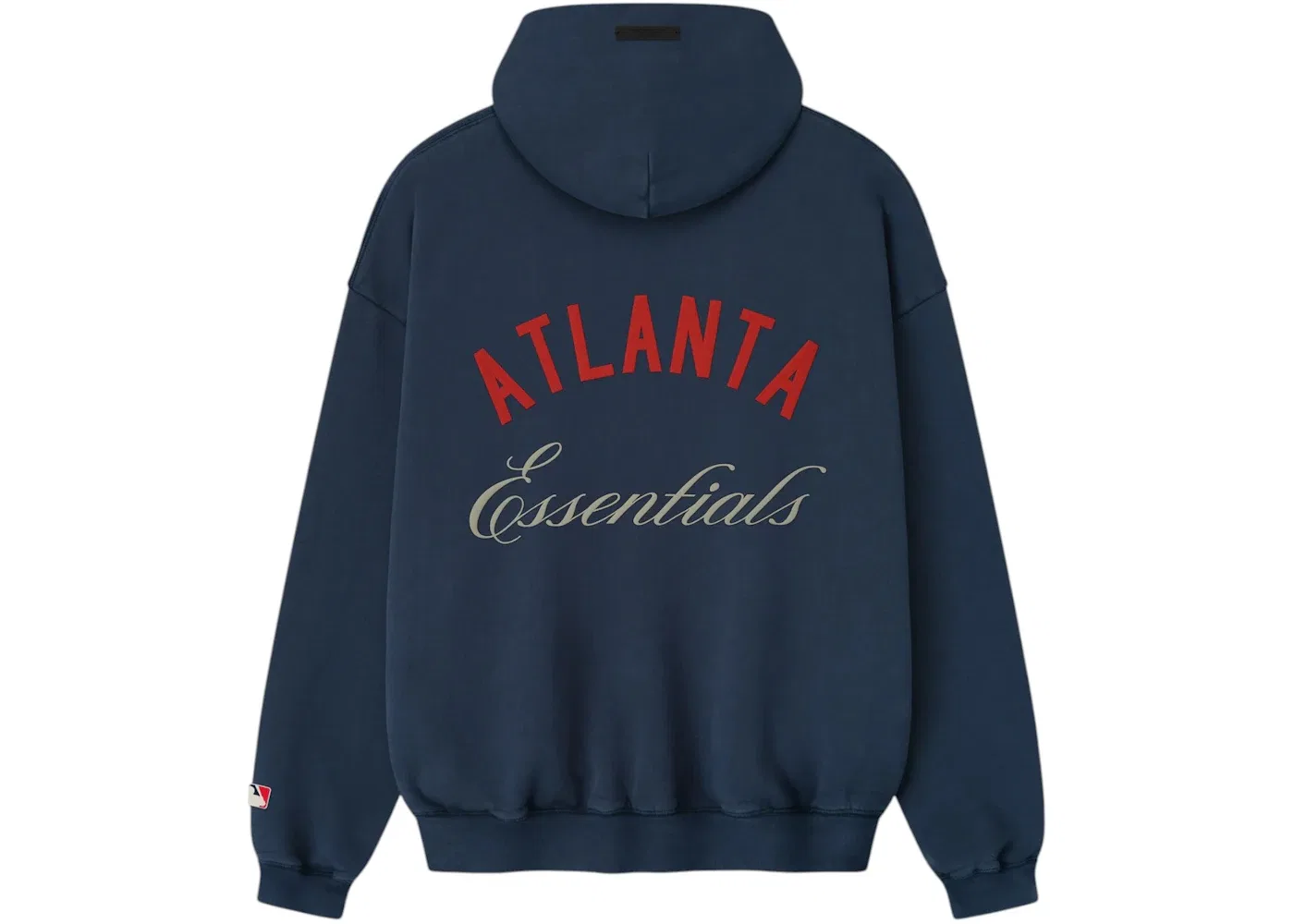 Мужской худи с принтом Fear of God Essentials Braves Sport Hoodie, Midnight Navy — фото 2