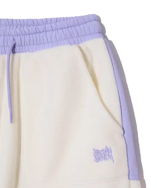 Детские спортивные штаны из флиса, polar fleece, Brownbreath Kids, слоновая кость — фото 4