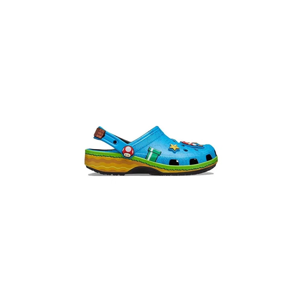 Детские сандалии-слайды Crocs Super Mario Core Cls Clg K, Разноцветные