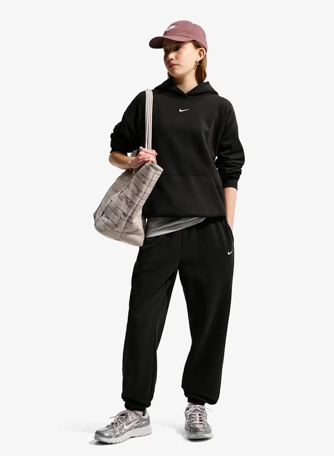 Штаны из футера свободные Youth Studio Nike, черный — фото 2