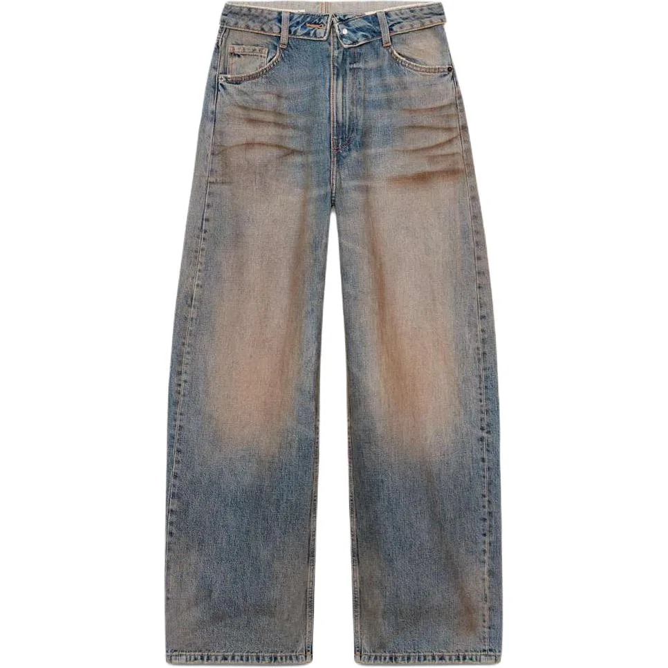Женские джинсы с широкими штанинами Wide Leg ZARA, Blue