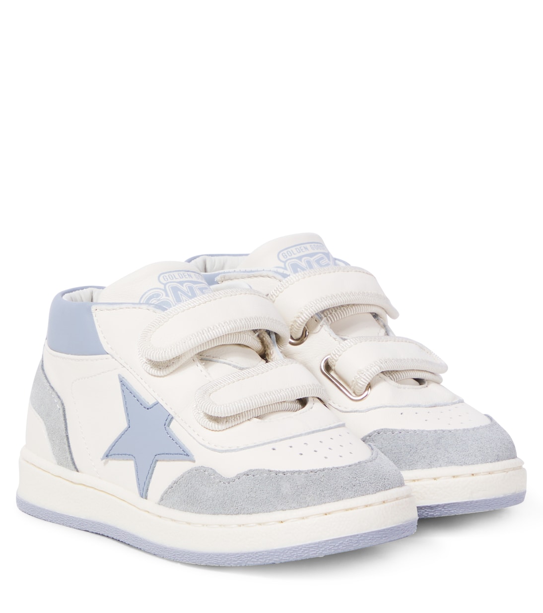

Кожаные кроссовки Baby June Golden Goose Kids, White/Light Gray/Ice